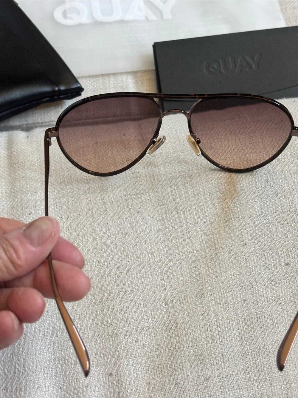 Quay Australia Say Less Sunglasses – Brown Tortoise/Brown Fade NWT